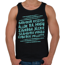 PRINTFASHION Vonzó emberek mellett - Férfi atléta - Fekete atléta, trikó