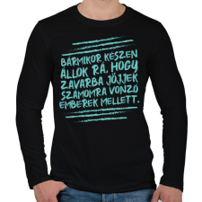 PRINTFASHION Vonzó emberek mellett - Férfi hosszú ujjú póló - Fekete férfi póló