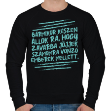 PRINTFASHION Vonzó emberek mellett - Férfi pulóver - Fekete férfi pulóver, kardigán