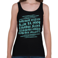 PRINTFASHION Vonzó emberek mellett - Női atléta - Fekete női trikó