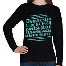 PRINTFASHION Vonzó emberek mellett - Női pulóver - Fekete női pulóver, kardigán