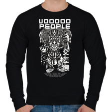 PRINTFASHION Voodoo people - Férfi pulóver - Fekete férfi pulóver, kardigán