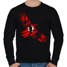 PRINTFASHION Vörös égbolt - Férfi pulóver - Fekete férfi pulóver, kardigán