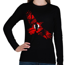 PRINTFASHION Vörös égbolt - Női hosszú ujjú póló - Fekete női póló