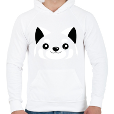PRINTFASHION Vörös macskamedve - Férfi kapucnis pulóver - Fehér