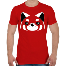 PRINTFASHION Vörös macskamedve - Férfi póló - Piros férfi póló