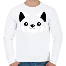 PRINTFASHION Vörös macskamedve - Férfi pulóver - Fehér