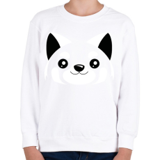PRINTFASHION Vörös macskamedve - Gyerek pulóver - Fehér