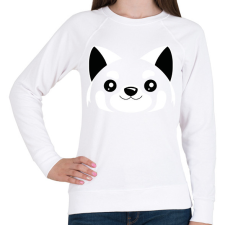 PRINTFASHION Vörös macskamedve - Női pulóver - Fehér női pulóver, kardigán