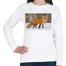 PRINTFASHION Vörös róka - Női pulóver - Fehér