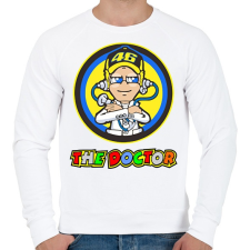 PRINTFASHION VR46 The Doctor - Férfi pulóver - Fehér férfi pulóver, kardigán