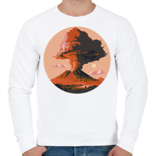 PRINTFASHION Vulkánkitörés - Férfi pulóver - Fehér férfi pulóver, kardigán