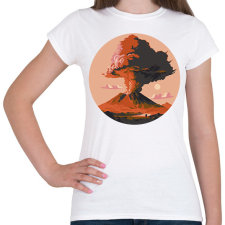 PRINTFASHION Vulkánkitörés - Női póló - Fehér női póló