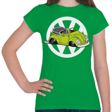 PRINTFASHION VW bogár zöld - Női póló - Zöld női póló