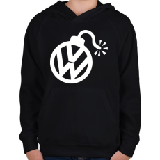 PRINTFASHION VW Bomb  - Gyerek kapucnis pulóver - Fekete