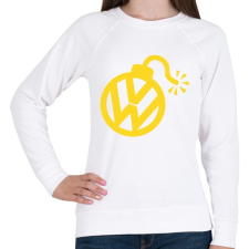 PRINTFASHION VW Bomb - Női pulóver - Fehér női pulóver, kardigán