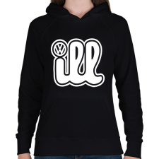 PRINTFASHION VW ill - Női kapucnis pulóver - Fekete női pulóver, kardigán