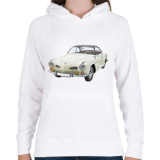 PRINTFASHION VW Karmann Ghia - Női kapucnis pulóver - Fehér