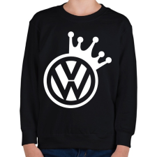 PRINTFASHION VW Király (fehér) - Gyerek pulóver - Fekete gyerek pulóver, kardigán