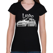 PRINTFASHION Vw Lupo - Női V-nyakú póló - Fekete női póló
