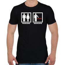 PRINTFASHION VW Probélma Megoldva - Férfi póló - Fekete férfi póló