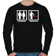 PRINTFASHION VW Probélma Megoldva - Férfi pulóver - Fekete férfi pulóver, kardigán