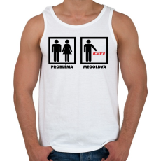 PRINTFASHION VW Problem Solved - Férfi atléta - Fehér