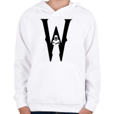 PRINTFASHION W black - Gyerek kapucnis pulóver - Fehér