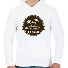 PRINTFASHION W New Zeland - Férfi kapucnis pulóver - Fehér