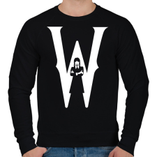 PRINTFASHION W white - Férfi pulóver - Fekete férfi pulóver, kardigán