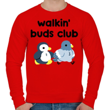 PRINTFASHION Walkin' buds - Férfi pulóver - Piros férfi pulóver, kardigán