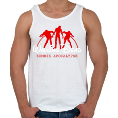 PRINTFASHION Walking Dead - Férfi atléta - Fehér