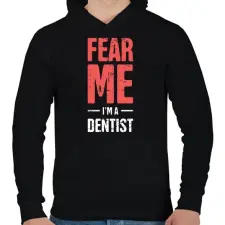 PRINTFASHION Walking dead fogorvos - Férfi kapucnis pulóver - Fekete férfi pulóver, kardigán