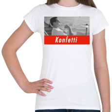 PRINTFASHION Wall street farkasai konfetti jelenet - Női póló - Fehér