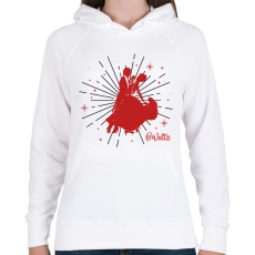 PRINTFASHION Waltz - Keringő - Női kapucnis pulóver - Fehér