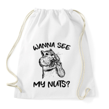 PRINTFASHION Wanna see my nuts? - Sportzsák, Tornazsák - Fehér tornazsák