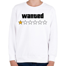 PRINTFASHION Wanted Level 1 - Gyerek pulóver - Fehér gyerek pulóver, kardigán