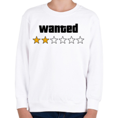 PRINTFASHION Wanted Level 2 - Gyerek pulóver - Fehér