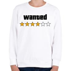 PRINTFASHION Wanted Level 4 - Gyerek pulóver - Fehér