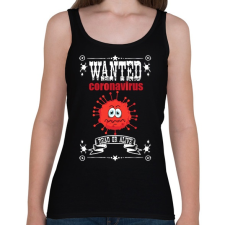 PRINTFASHION Wanted - Női atléta - Fekete női trikó