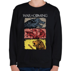 PRINTFASHION War is Coming - Gyerek pulóver - Fekete