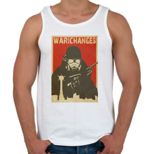 PRINTFASHION War Never Changes - Piros - Férfi atléta - Fehér atléta, trikó