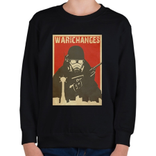 PRINTFASHION War Never Changes - Piros - Gyerek pulóver - Fekete gyerek pulóver, kardigán