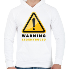 PRINTFASHION Warning legénybúcsú - Férfi kapucnis pulóver - Fehér női pulóver, kardigán