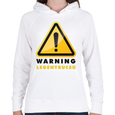 PRINTFASHION Warning legénybúcsú - Női kapucnis pulóver - Fehér