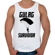 PRINTFASHION Warzone: Gulag Survivor - Férfi atléta - Fehér atléta, trikó