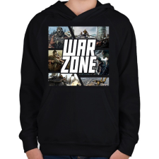 PRINTFASHION Warzone - Gyerek kapucnis pulóver - Fekete gyerek pulóver, kardigán