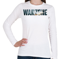 PRINTFASHION Warzone Logo - Női hosszú ujjú póló - Fehér női póló