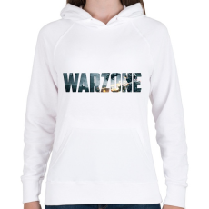PRINTFASHION Warzone Logo - Női kapucnis pulóver - Fehér