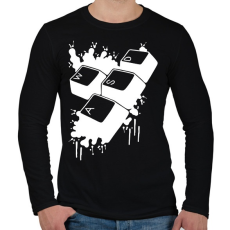 PRINTFASHION Wasd - Férfi hosszú ujjú póló - Fekete
